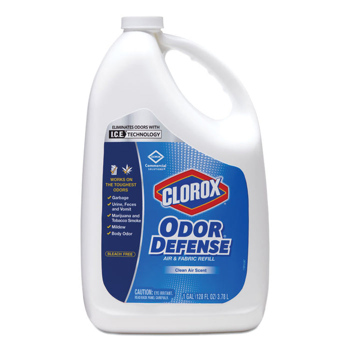 Commercial Solutions Odor Defense Air/Fabric Spray, Clean Air, 1 gal Bottle, 4/Carton