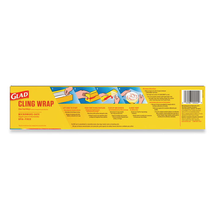 Cling Wrap Plastic Wrap, 300 Square Foot Roll, Clear