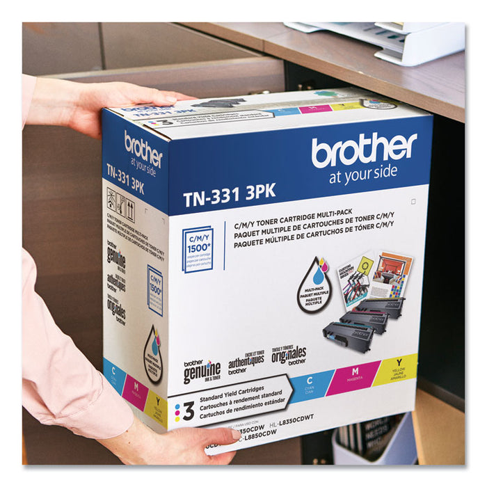 TN3313PK Toner, 1,500 Page-Yield, Cyan/Magenta/Yellow
