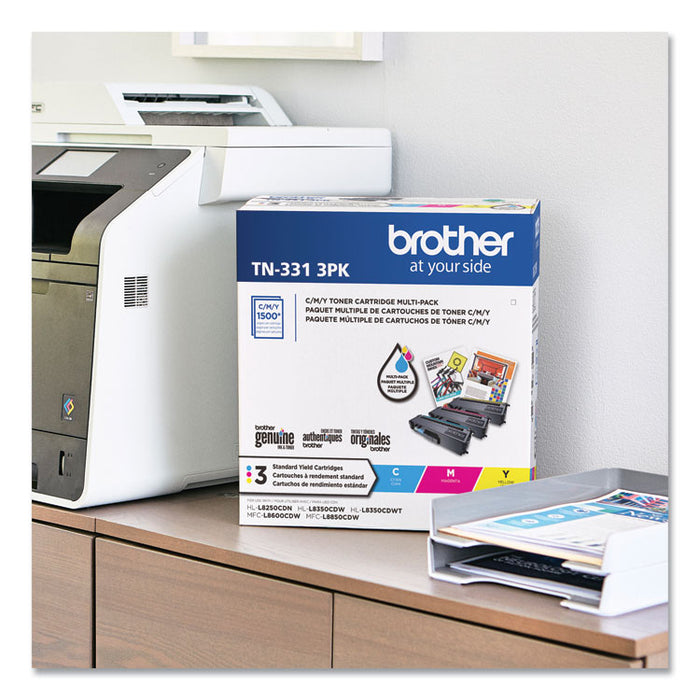 TN3313PK Toner, 1,500 Page-Yield, Cyan/Magenta/Yellow
