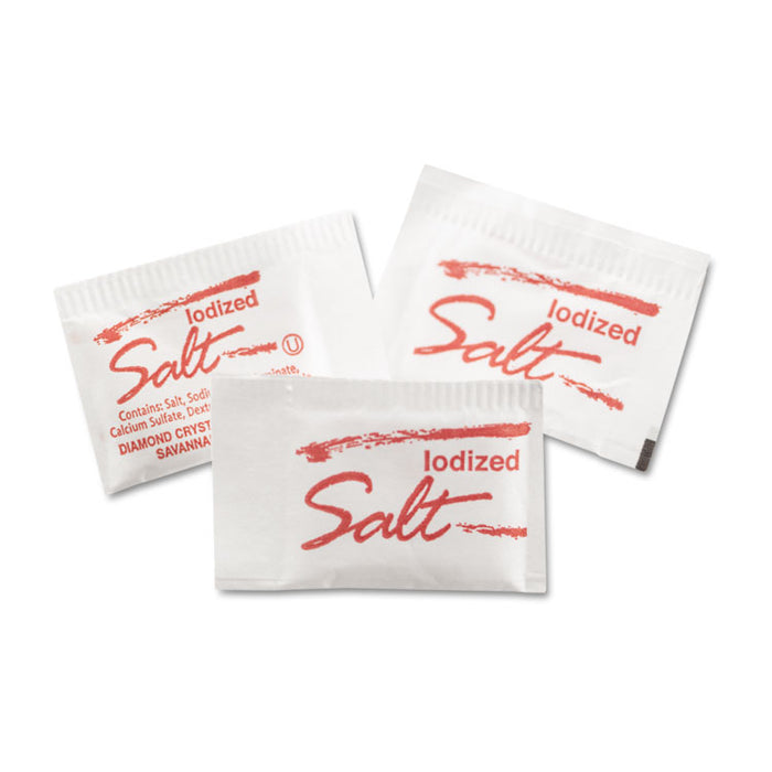 Salt Packets, 0.75 grams, 1,000 Packets/Box, 3 Boxes/Carton