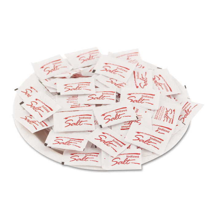 Salt Packets, 0.75 grams, 1,000 Packets/Box, 3 Boxes/Carton
