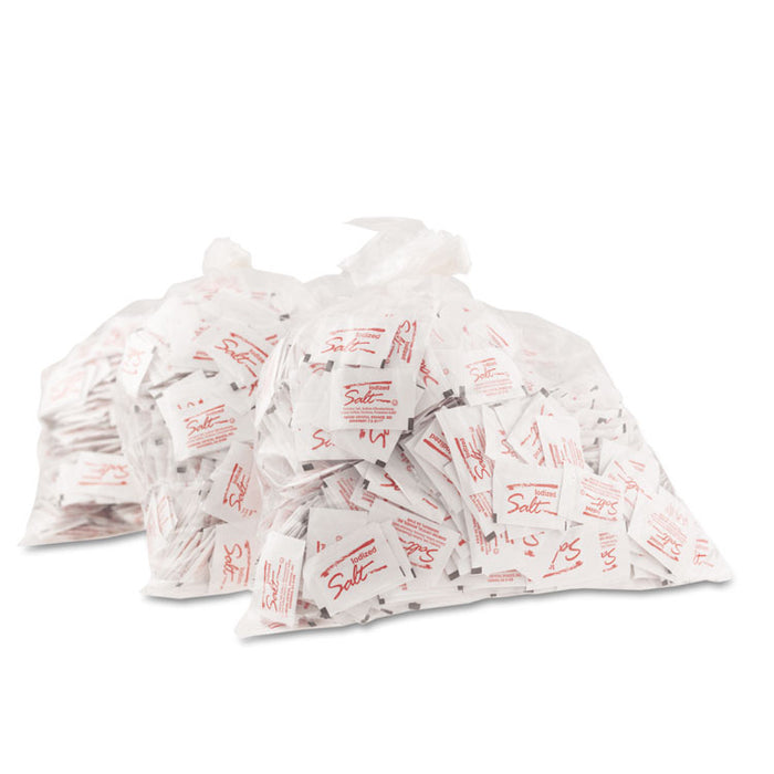 Salt Packets, 0.75 grams, 1,000 Packets/Box, 3 Boxes/Carton