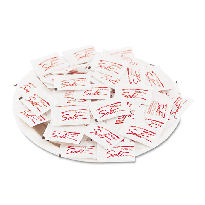 Salt Packets, 0.75 grams, 1,000 Packets/Box, 3 Boxes/Carton