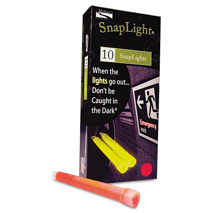 Snaplights, 6"l x 3/4"w, Red, 10/Box