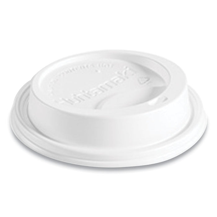 Hot Cup Lids, Fits 10-24 oz Hot Cups, Dome Sipper, White, 1,000/Carton