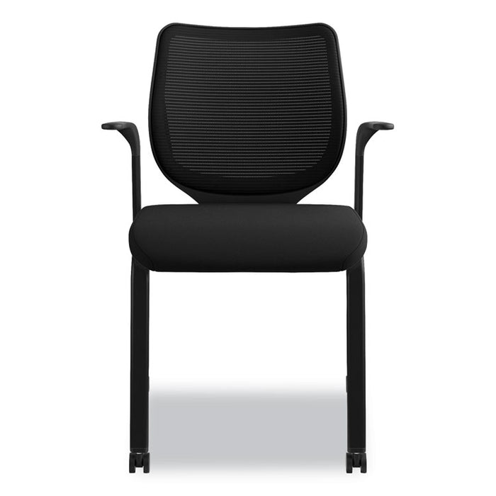 Nucleus Series Multipurpose Stacking Chair, ilira-Stretch M4 Back, Supports Up to 300 lb, Black