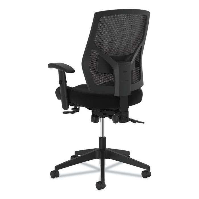 VL582 High-Back Task Chair, Supports up to 250 lbs., Black Seat/Black Back, Black Base
