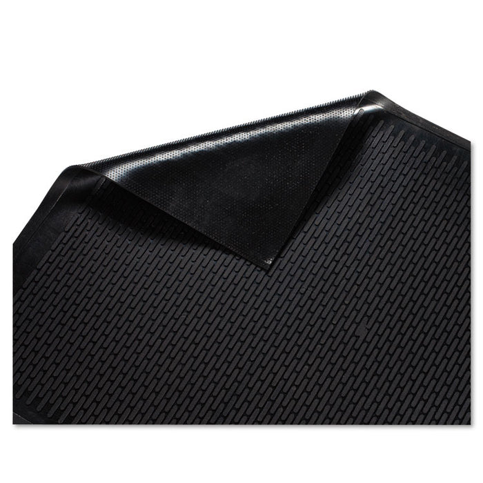 Clean Step Outdoor Rubber Scraper Mat, Polypropylene, 36 x 60, Black