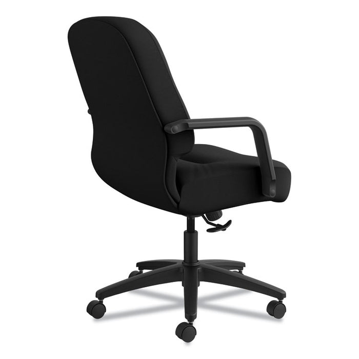Pillow-Soft 2090 Series Managerial Mid-Back Swivel/Tilt Chair, Supports up to 300 lbs., Black Seat/Black Back, Black Base