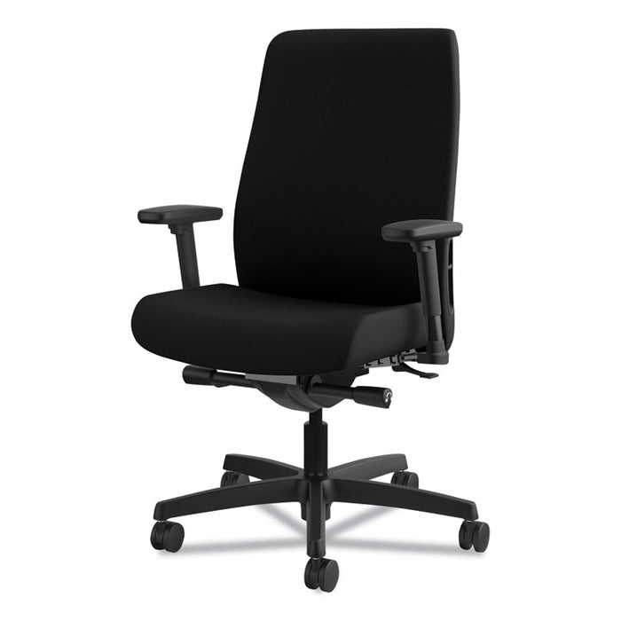 Endorse Upholstered Mid-Back Work Chair, Supports Up to 300 lb, 17.5" to 21.75" Seat Height, Black