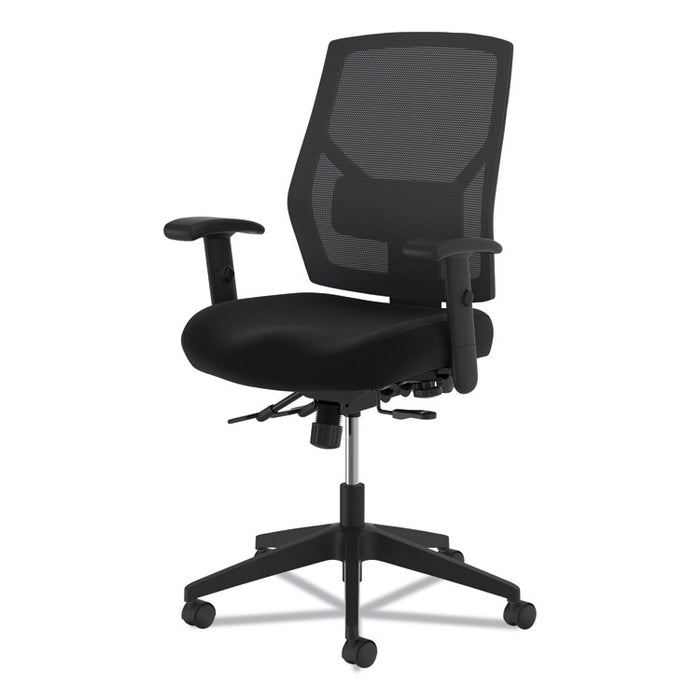 VL582 High-Back Task Chair, Supports up to 250 lbs., Black Seat/Black Back, Black Base