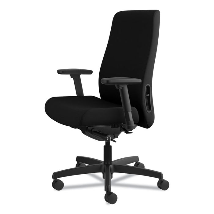 Endorse Upholstered Mid-Back Work Chair, Supports Up to 300 lb, 17.5" to 21.75" Seat Height, Black