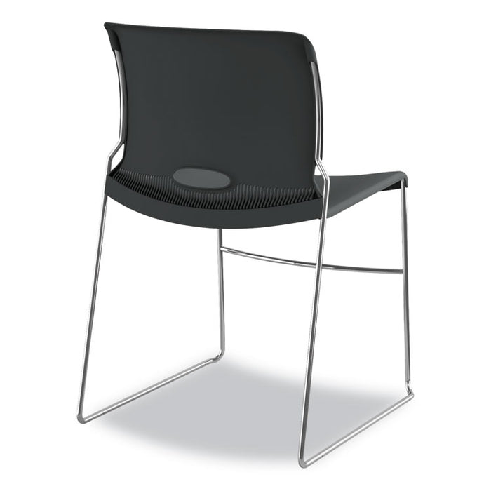 Olson Stacker High Density Chair, Lava Seat/Lava Back, Chrome Base, 4/Carton
