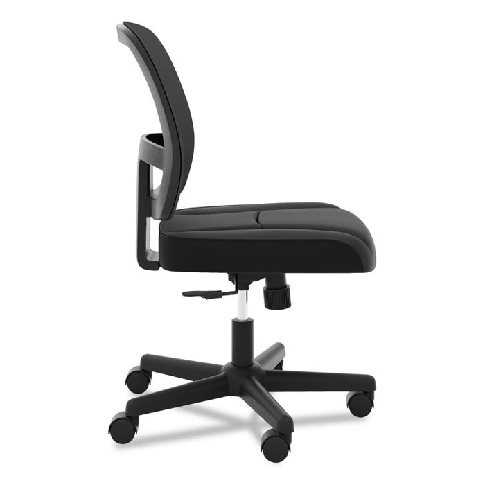 ValuTask Mesh Back Task Chair, Supports up to 250 lbs., Black Seat/Black Back, Black Base