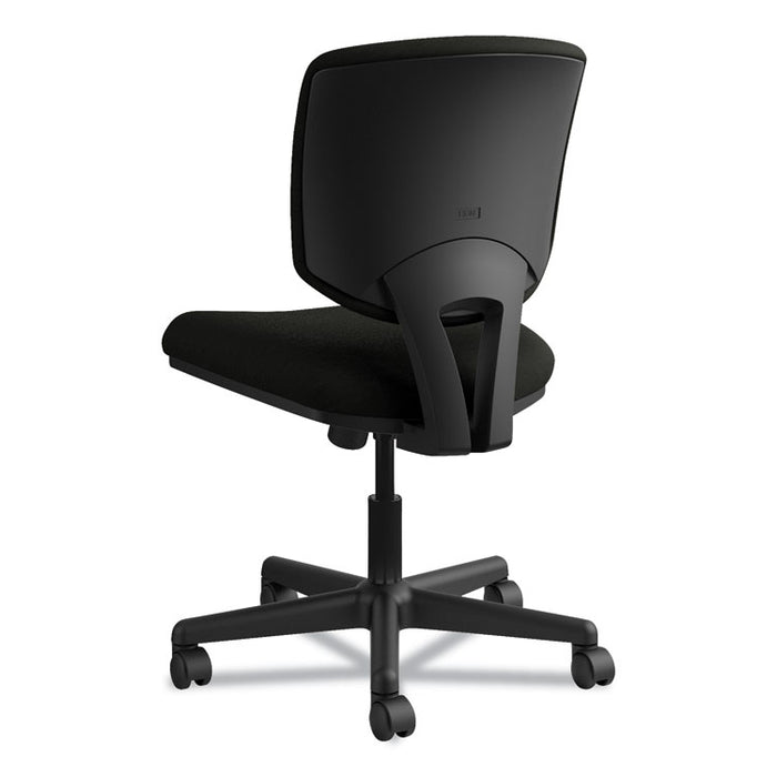 Volt Series Leather Task Chair with Synchro-Tilt, Supports Up to 250 lb, 18" to 22.25" Seat Height, Black