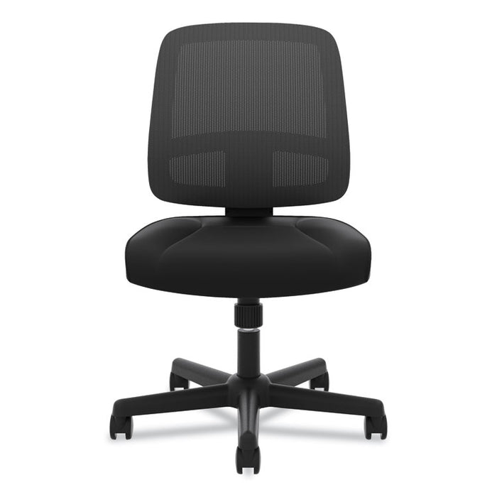 ValuTask Mesh Back Task Chair, Supports up to 250 lbs., Black Seat/Black Back, Black Base
