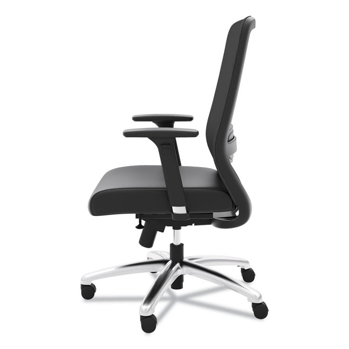 Exposure Mesh High-Back Task Chair, Supports up to 250 lbs., Black Seat/Black Back, Black Base