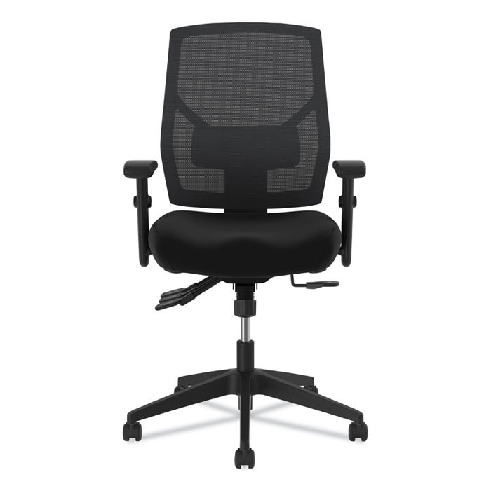 VL582 High-Back Task Chair, Supports up to 250 lbs., Black Seat/Black Back, Black Base
