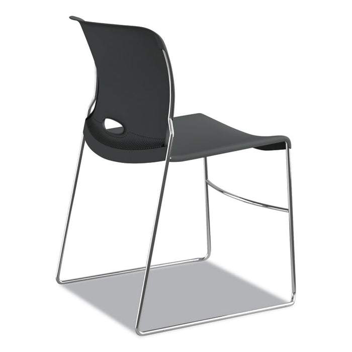 Olson Stacker High Density Chair, Lava Seat/Lava Back, Chrome Base, 4/Carton