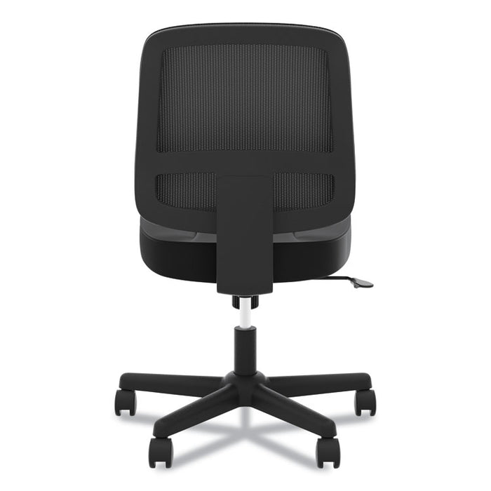 ValuTask Mesh Back Task Chair, Supports up to 250 lbs., Black Seat/Black Back, Black Base