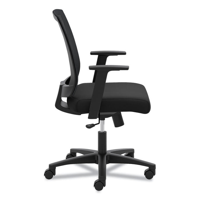 Torch Mesh Mid-Back Task Chair, Supports up to 250 lbs., Black Seat/Black Back, Black Base