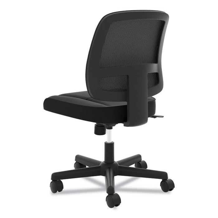 ValuTask Mesh Back Task Chair, Supports up to 250 lbs., Black Seat/Black Back, Black Base