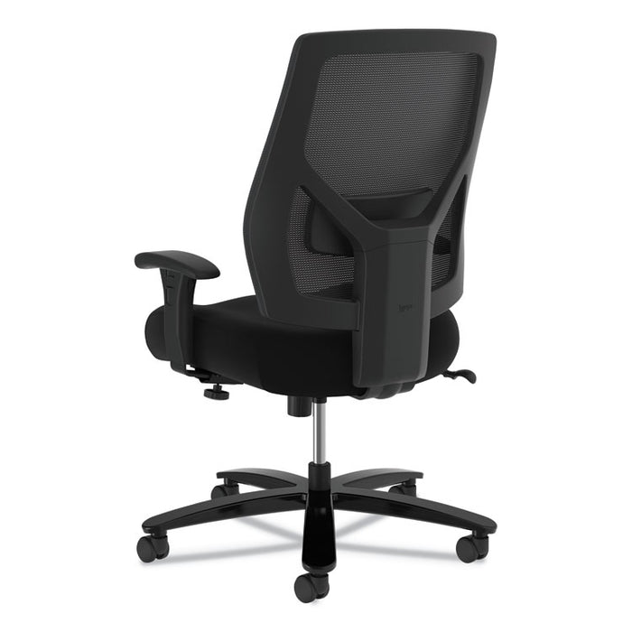 Crio Big and Tall Mid-Back Task Chair, Supports Up to 450 lb, 18" to 22" Seat Height, Black