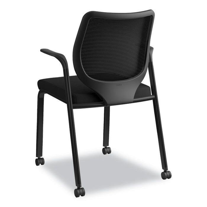 Nucleus Series Multipurpose Stacking Chair, ilira-Stretch M4 Back, Supports Up to 300 lb, Black