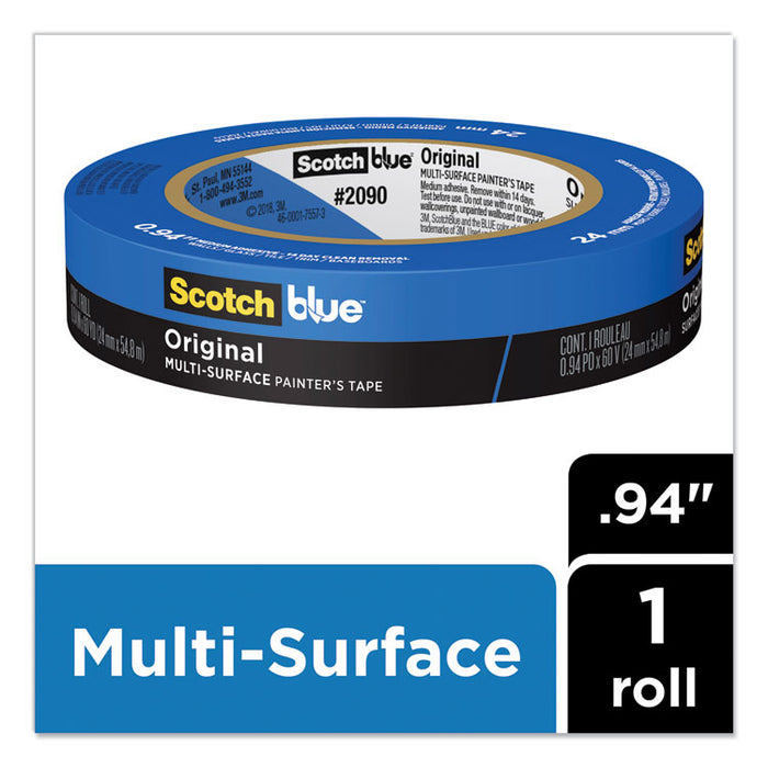 Original Multi-Surface Painter's Tape, 3" Core, 0.94" x 60 yds, Blue