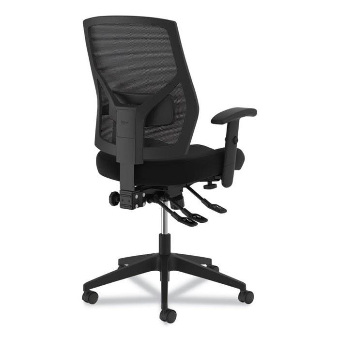 VL582 High-Back Task Chair, Supports up to 250 lbs., Black Seat/Black Back, Black Base