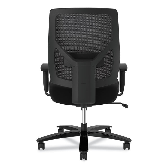 Crio Big and Tall Mid-Back Task Chair, Supports Up to 450 lb, 18" to 22" Seat Height, Black
