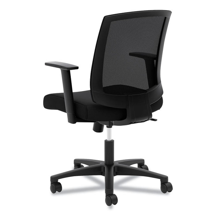Torch Mesh Mid-Back Task Chair, Supports up to 250 lbs., Black Seat/Black Back, Black Base