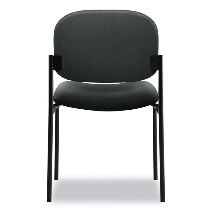 VL606 Stacking Guest Chair without Arms, Charcoal Seat/Charcoal Back, Black Base