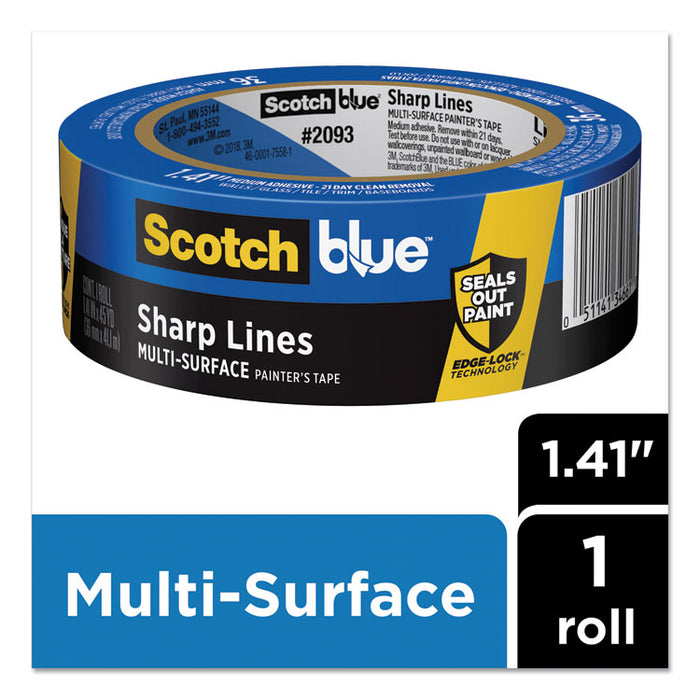Ultra Sharp Lines Multi-Surface Painter's Tape, 3" Core, 1.41" x 45 yds, Blue