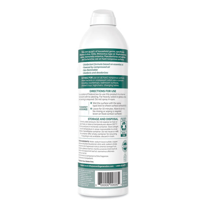 Disinfectant Sprays, Eucalyptus/Spearmint/Thyme, 13.9 oz Spray Bottle, 8/Carton