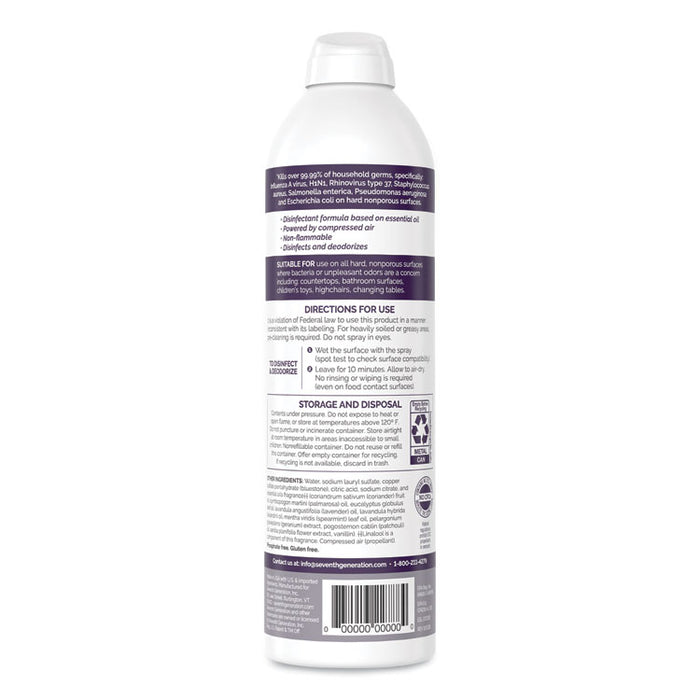 Disinfectant Sprays, Lavender Vanilla/Thyme, 13.9 oz Spray Bottle, 8/Carton