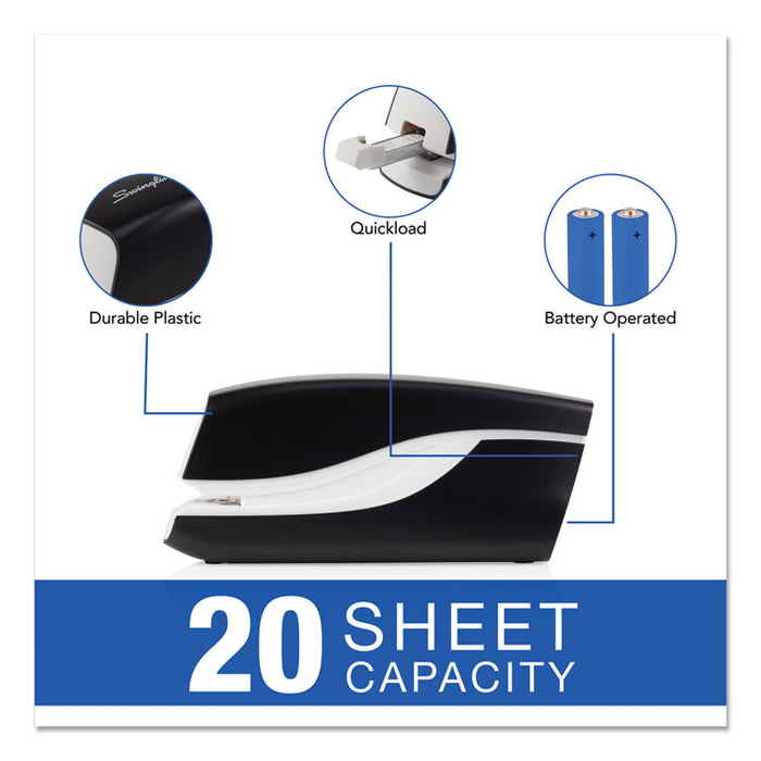 Breeze Automatic Stapler, 20-Sheet Capacity, Black