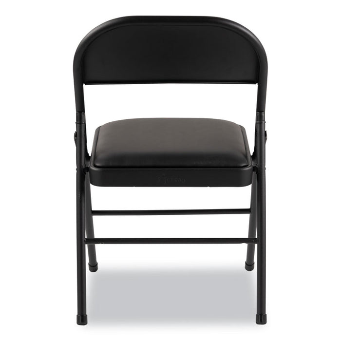 Steel Folding Chair, Graphite Seat/Graphite Back, Graphite Base, 4/Carton