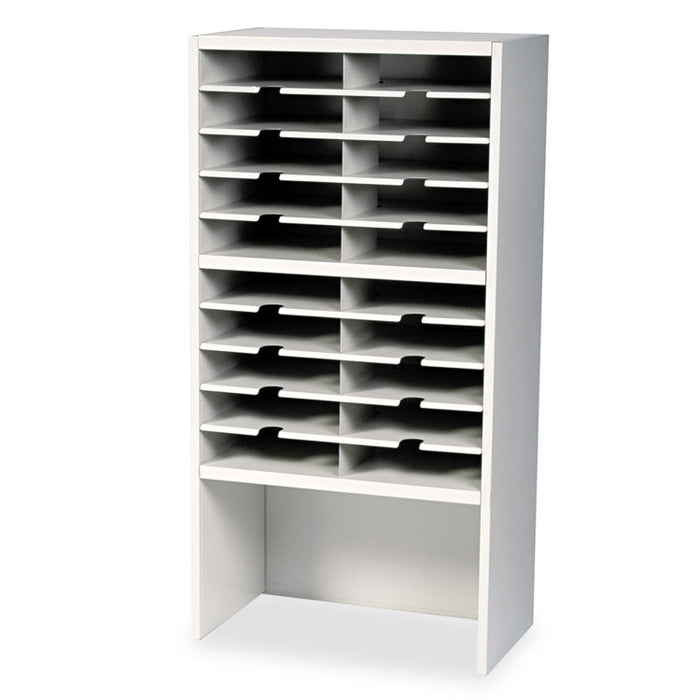 Kwik-File Mailflow-To-Go 2 Tier Corner Sorter w/Riser,20 Pckt,24 x 13.25 x  46.2