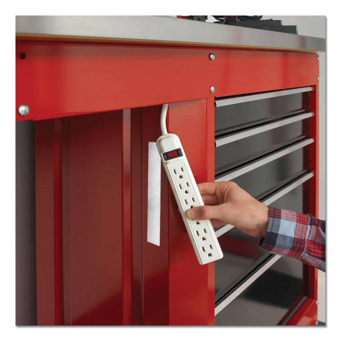 Industrial-Strength Heavy-Duty Fasteners with Dispenser Box, 2" x 15 ft, White