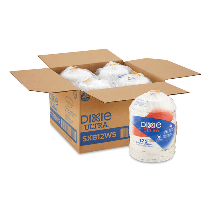 Pathways with Soak Proof Shield Heavyweight Paper Bowls, WiseSize, 12 oz, Green/Burgundy, 500/Carton