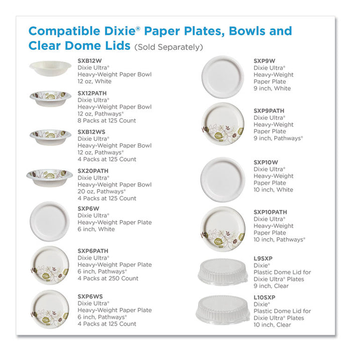 Pathways with Soak Proof Shield Heavyweight Paper Bowls, WiseSize, 12 oz, Green/Burgundy, 500/Carton