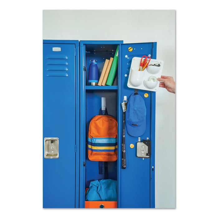 Sticky-Back Fasteners, Removable Adhesive, 0.63" dia, White, 75/Pack