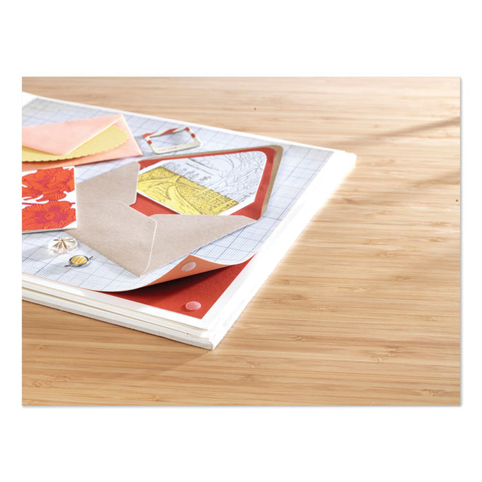 Sticky-Back Fasteners, Removable Adhesive, 0.63" dia, Clear, 75/Pack