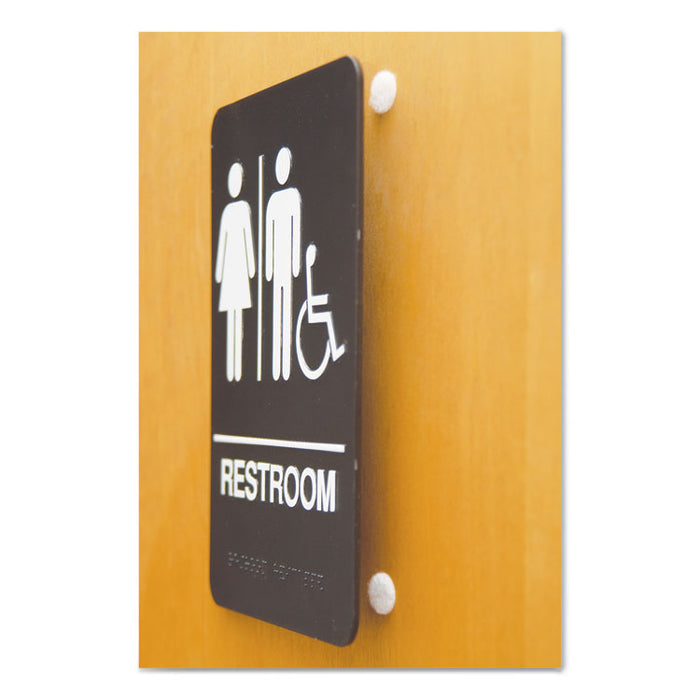 Sticky-Back Fasteners with Dispenser Box, Removable Adhesive, 0.75" dia, Beige, 200/Roll