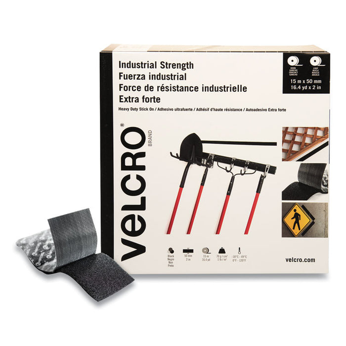 Industrial-Strength Heavy-Duty Fasteners, 2" x 49 ft, Black