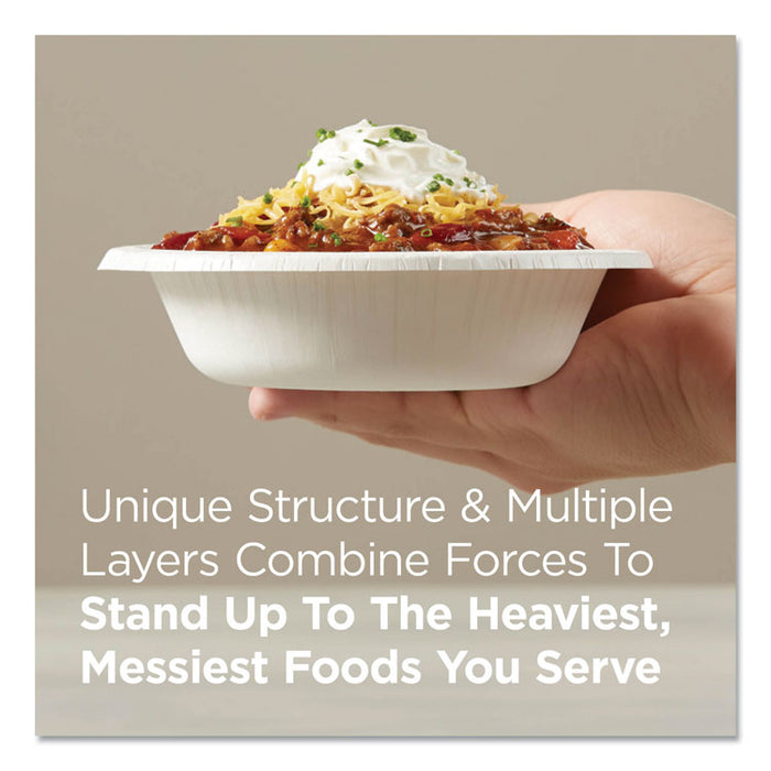 Pathways with Soak Proof Shield Heavyweight Paper Bowls, WiseSize, 12 oz, Green/Burgundy, 500/Carton