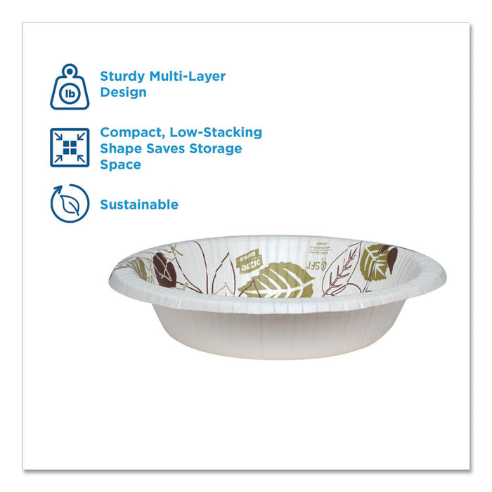 Pathways Heavyweight Paper Bowls, 20oz, Green/Burgundy, 500/Carton