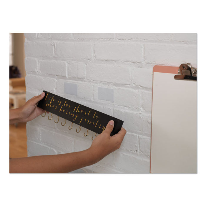 HANGables Removable Wall Fasteners, 1.75" x 3", White, 8/Pack